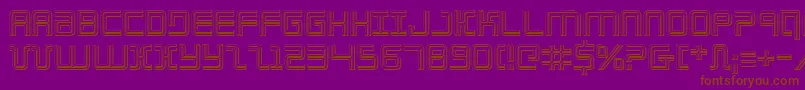 Шрифт Elecday3D – коричневые шрифты на фиолетовом фоне