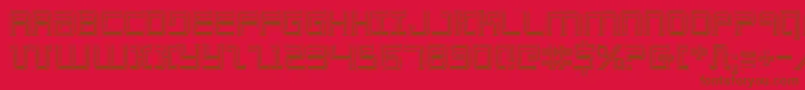 フォントElecday3D – 赤い背景に茶色の文字