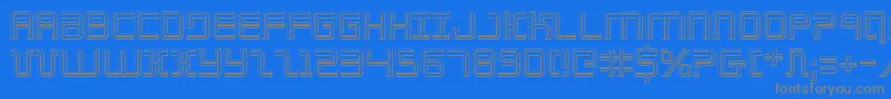 Elecday3D-fontti – harmaat kirjasimet sinisellä taustalla