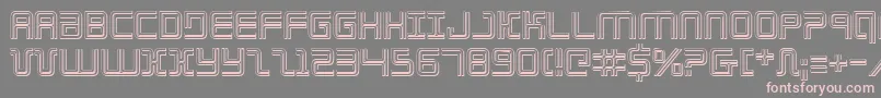 Шрифт Elecday3D – розовые шрифты на сером фоне