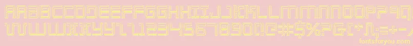 Elecday3D-fontti – keltaiset fontit vaaleanpunaisella taustalla