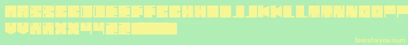 Duro Font – Yellow Fonts on Green Background