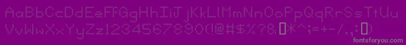 フォントJohn – 紫の背景に灰色の文字