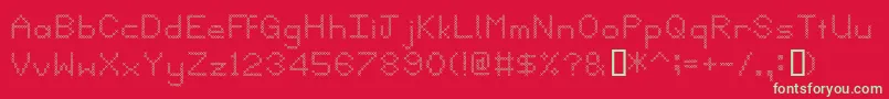 Czcionka John – zielone czcionki na czerwonym tle