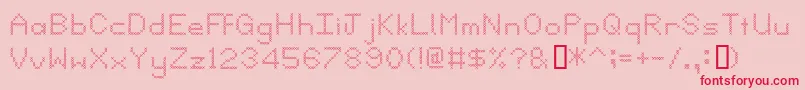 フォントJohn – ピンクの背景に赤い文字