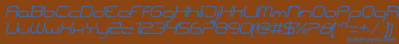 Lisätietoja CentreforwardThinitalic-fontista CentreforwardThinitalic-fontti – siniset fontit ruskealla taustalla