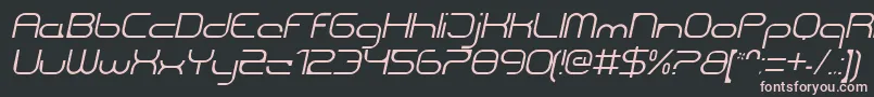 CentreforwardThinitalic-Schriftart – Rosa Schriften auf schwarzem Hintergrund