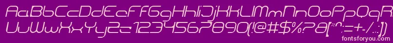 CentreforwardThinitalic Font – Pink Fonts on Purple Background