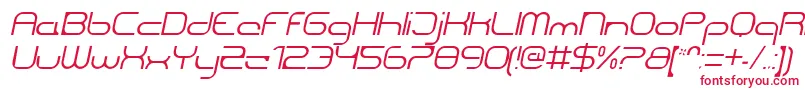 CentreforwardThinitalic Font – Red Fonts on White Background