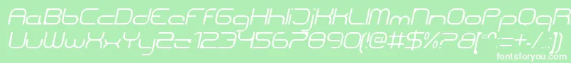 CentreforwardThinitalic Font – White Fonts on Green Background