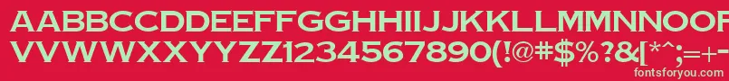 TinplateRegularDb Font – Green Fonts on Red Background