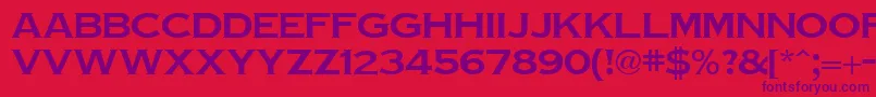 TinplateRegularDb Font – Purple Fonts on Red Background