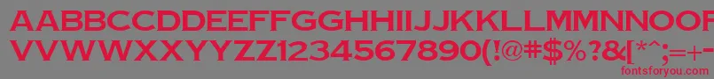 TinplateRegularDb Font – Red Fonts on Gray Background