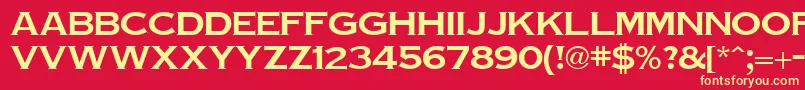 TinplateRegularDb Font – Yellow Fonts on Red Background