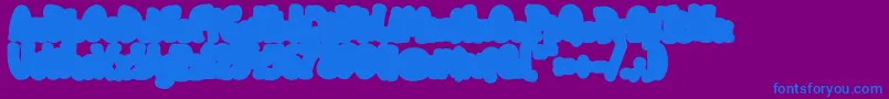 MisterFrogieEkstend-Schriftart – Blaue Schriften auf violettem Hintergrund