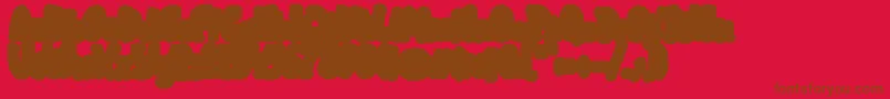 MisterFrogieEkstend Font – Brown Fonts on Red Background