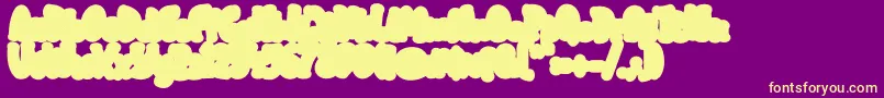 fuente MisterFrogieEkstend – Fuentes Amarillas Sobre Fondo Morado