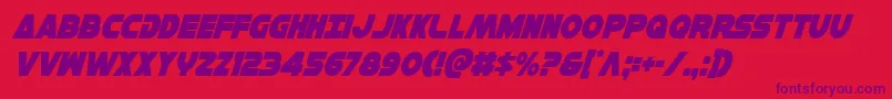 Hansolov3condital Font – Purple Fonts on Red Background