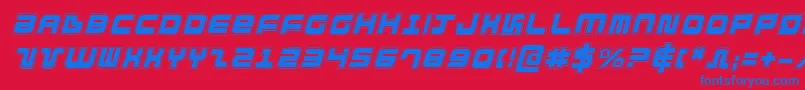 フォントDirektorAcademyItalic – 赤い背景に青い文字