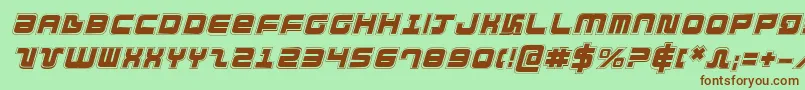 DirektorAcademyItalic Font – Brown Fonts on Green Background