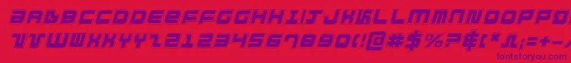 DirektorAcademyItalic-Schriftart – Violette Schriften auf rotem Hintergrund