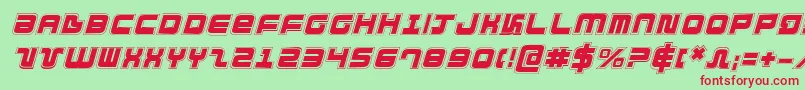 DirektorAcademyItalic Font – Red Fonts on Green Background