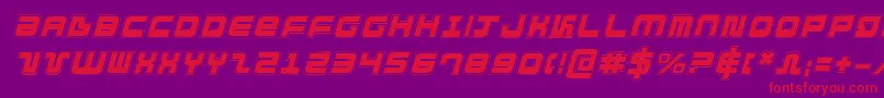 フォントDirektorAcademyItalic – 紫の背景に赤い文字