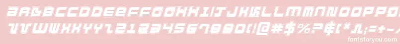 DirektorAcademyItalic-Schriftart – Weiße Schriften auf rosa Hintergrund