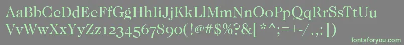CaslonOsfBook Font – Green Fonts on Gray Background