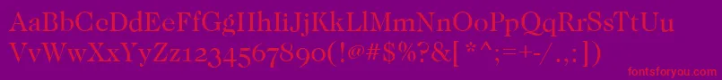 CaslonOsfBook Font – Red Fonts on Purple Background