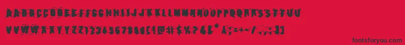 Earthshakebold Font – Black Fonts on Red Background