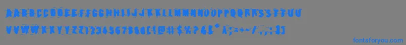 Earthshakebold Font – Blue Fonts on Gray Background