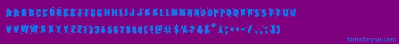 Earthshakebold-fontti – siniset fontit violetilla taustalla