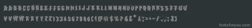 Earthshakebold Font – Gray Fonts on Black Background