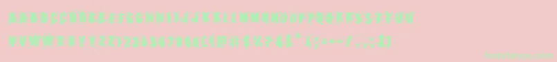 Earthshakebold Font – Green Fonts on Pink Background