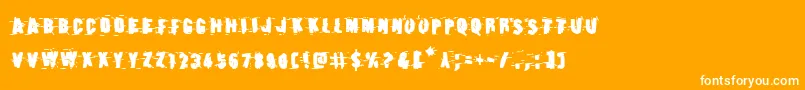 Earthshakebold Font – White Fonts on Orange Background