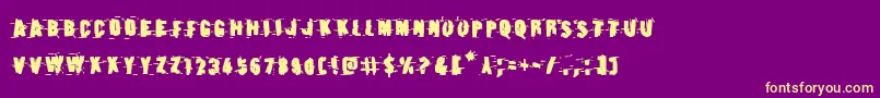 Earthshakebold Font – Yellow Fonts on Purple Background