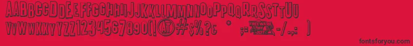 fuente K.P.DutyOvertimeJl – Fuentes Negras Sobre Fondo Rojo