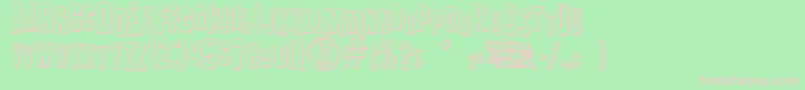 fuente K.P.DutyOvertimeJl – Fuentes Rosadas Sobre Fondo Verde