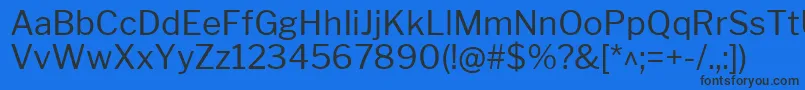 Czcionka LibrefranklinRegular – czarne czcionki na niebieskim tle