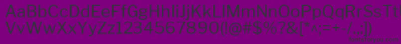 Fonte LibrefranklinRegular – fontes pretas em um fundo violeta