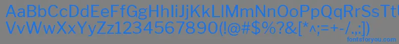 フォントLibrefranklinRegular – 灰色の背景に青い文字