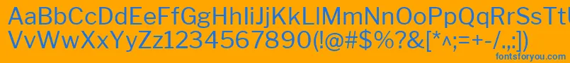 LibrefranklinRegular Font – Blue Fonts on Orange Background