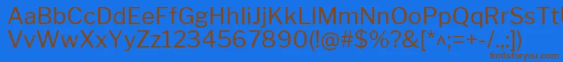 LibrefranklinRegular Font – Brown Fonts on Blue Background