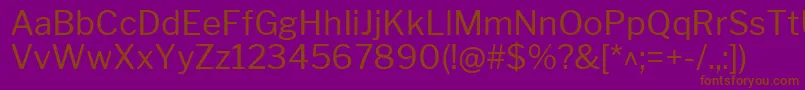 LibrefranklinRegular Font – Brown Fonts on Purple Background