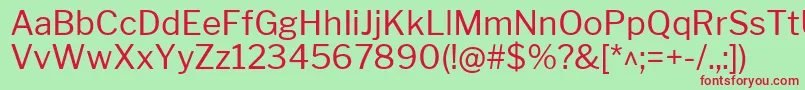 LibrefranklinRegular Font – Red Fonts on Green Background