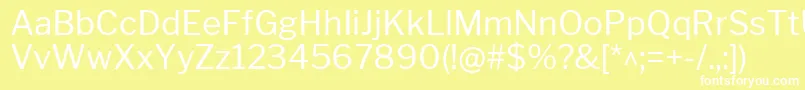 LibrefranklinRegular Font – White Fonts on Yellow Background