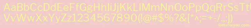 LibrefranklinRegular Font – Yellow Fonts on Pink Background