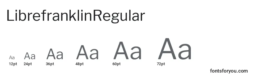 Размеры шрифта LibrefranklinRegular