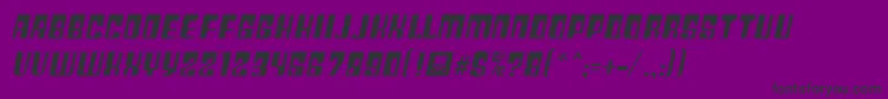 フォントPlast25 – 紫の背景に黒い文字